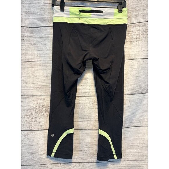 Lululemon Inspire Crop II Black Tonka Stripe - Picture 2 of 2